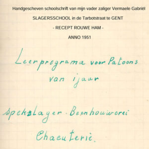 Recept Rouwe Ham Anno 1951